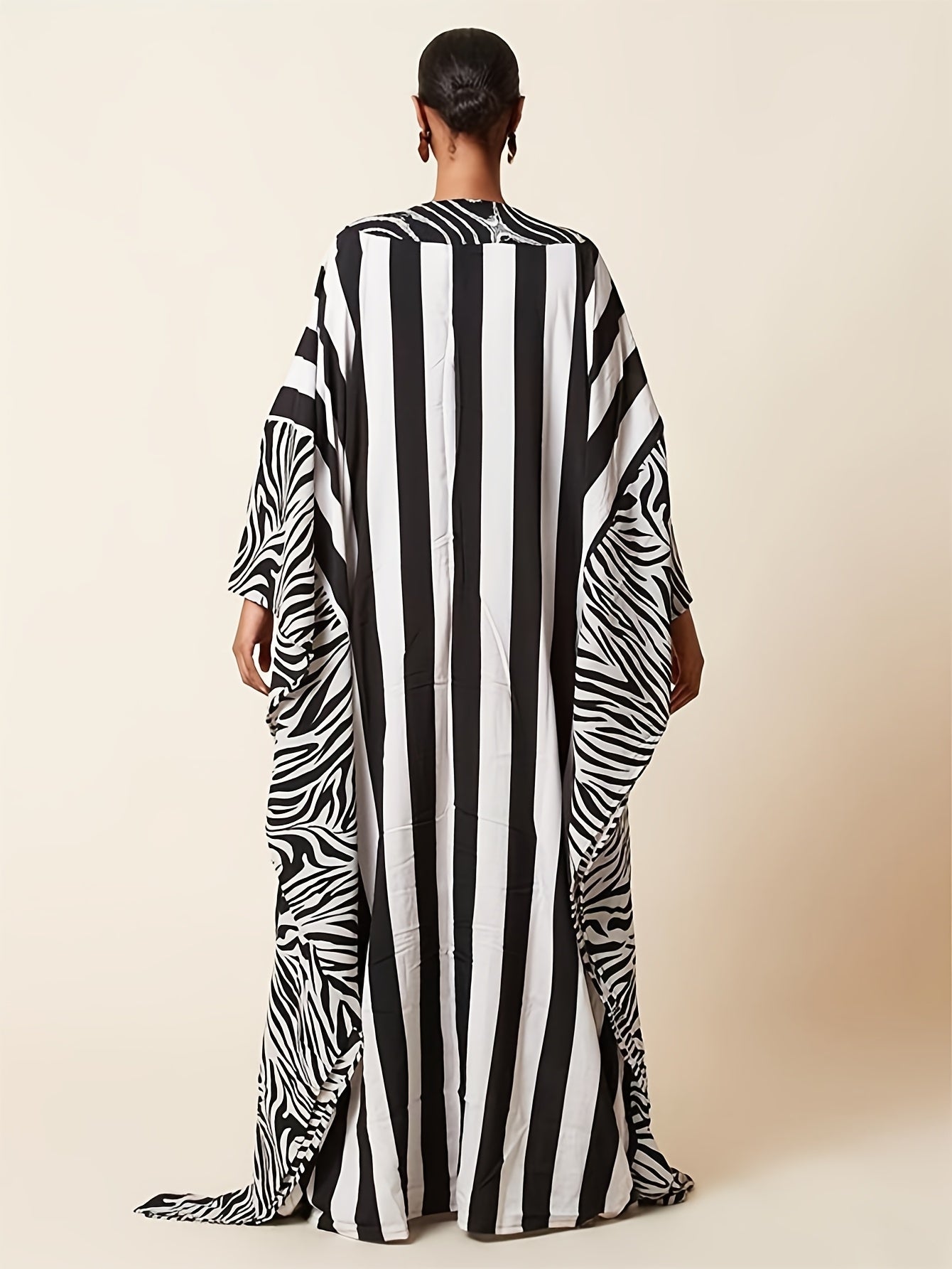 Women'S Kaftan Dresses, Colorful Print Mrs Roper Caftan, Bathing Suit Cover Ups Beach Dresses
