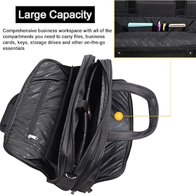 Large Leather Briefcases For Men Canvas Tote Bag Laptop Case Computer Bag Work Bags Business Men's Bag Office