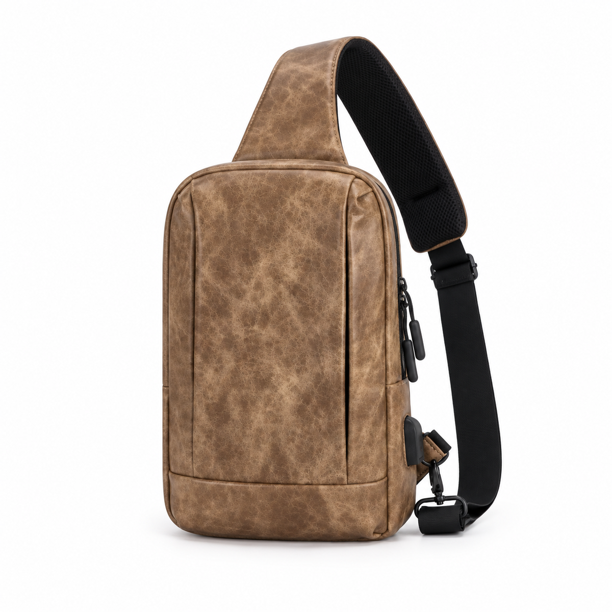 Khaki Vintage Style Crossbody Sling Bag