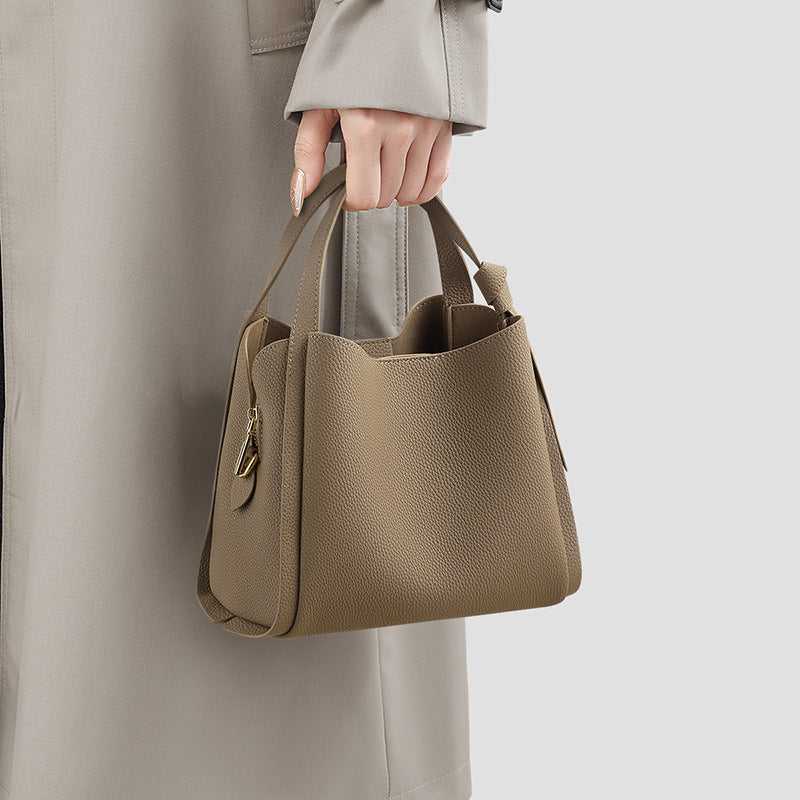 Bag for Women'S Spring And Summer New Collection, Crossbody Bag, 2025 Genuine Leather Bucket Bag, Bags Fashion Trend Handbag