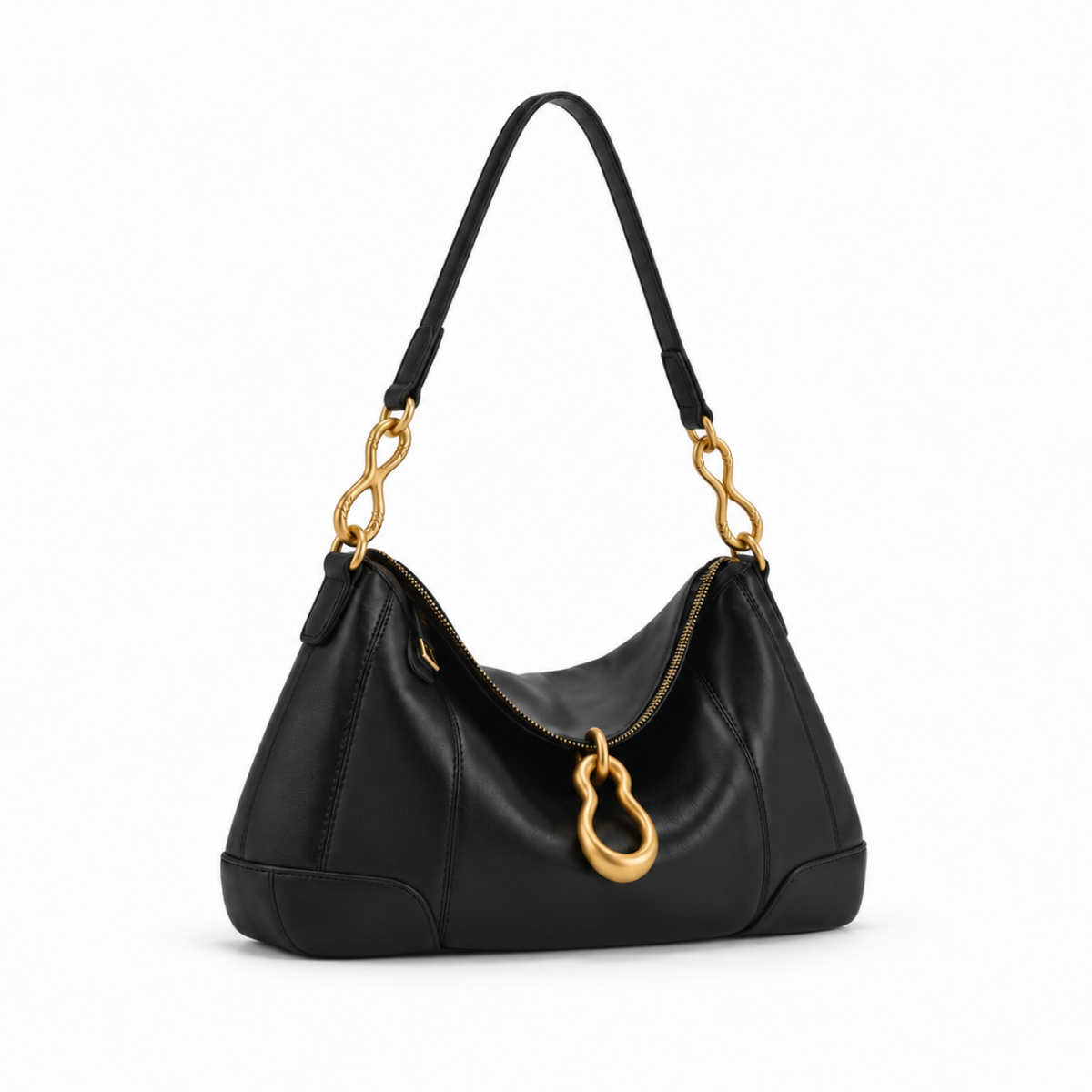Elegant Black Hobo Shoulder Bag