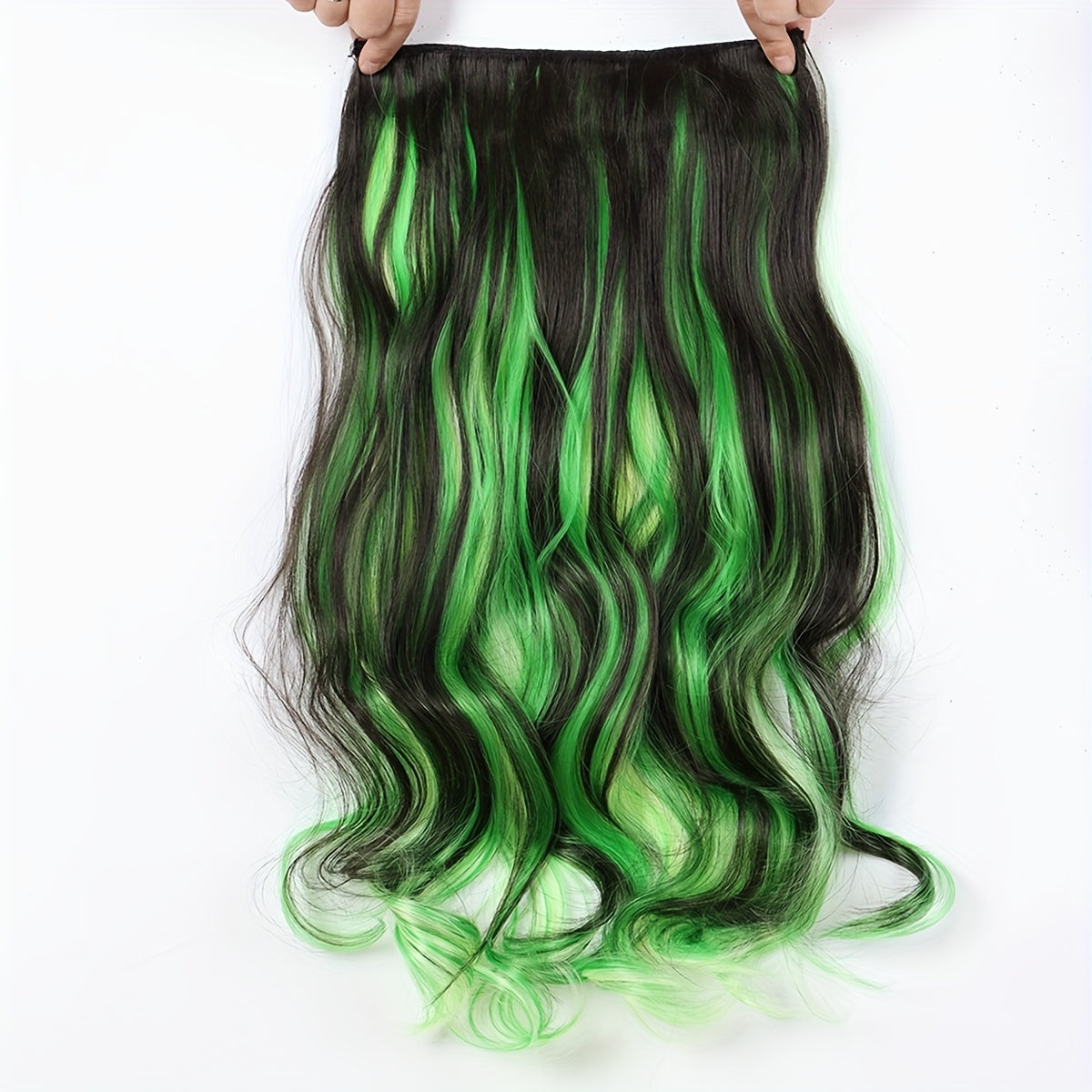 One Piece Hair Extension Synthetic 5 Clip Long Curly Hair Extensions Wig Natural Lifelike Wig