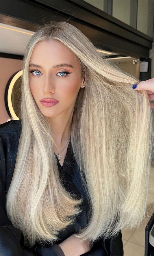 Bleach Blonde Human Hair Micro Ring Hair Extensions