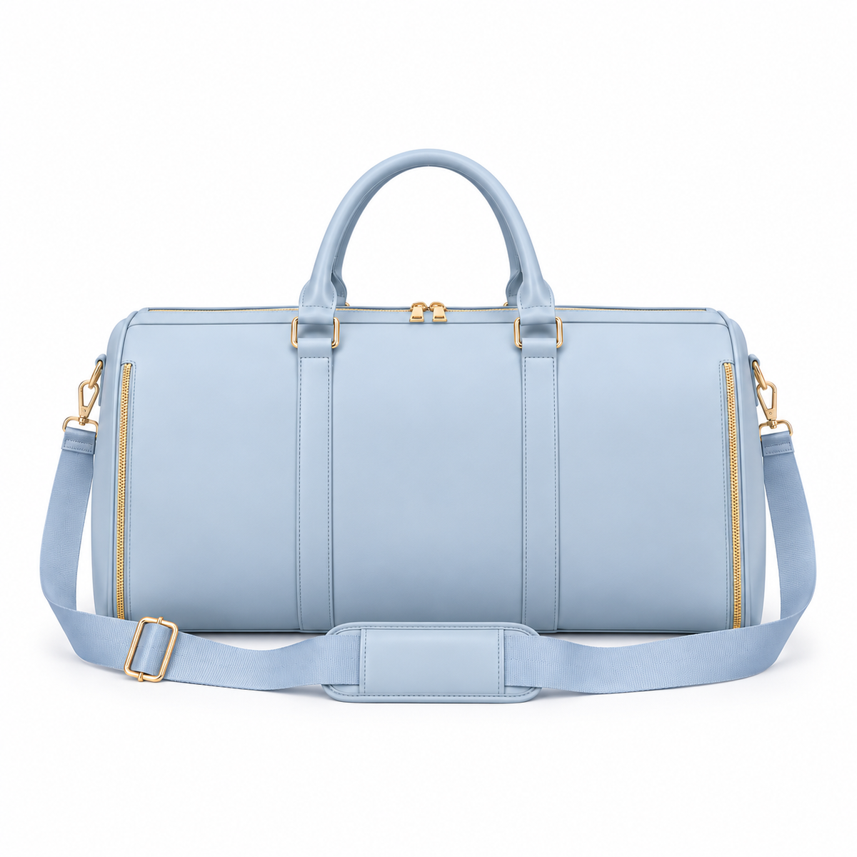 Powder Blue Bow Garment Overnight Bag