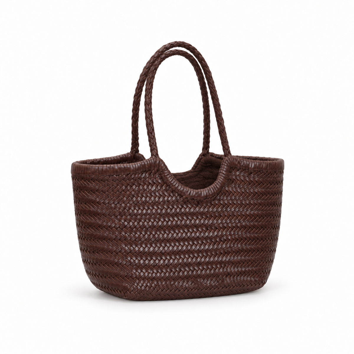 Chocolate Brown Woven Everyday Tote Bag