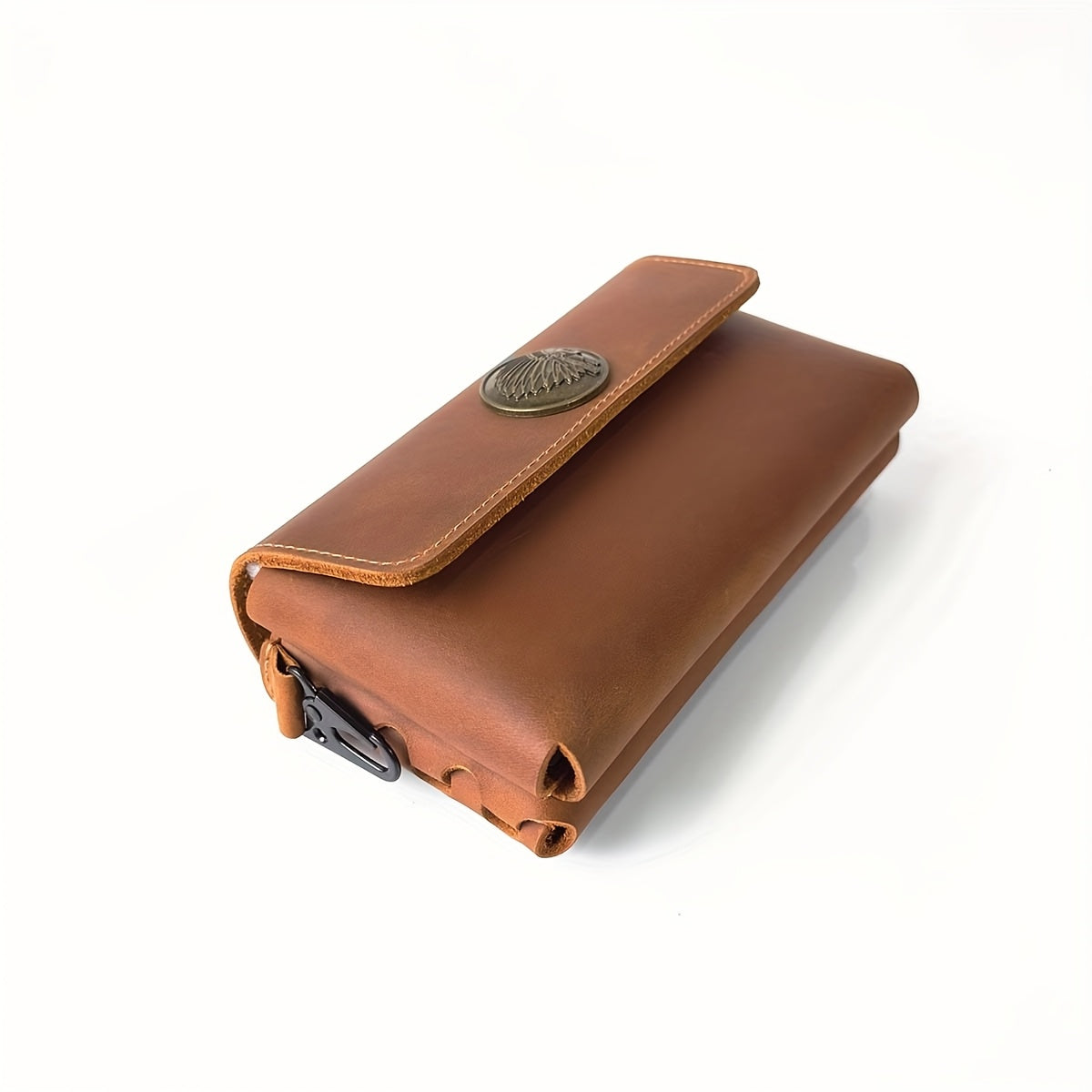 Men's Genuine Leather Belt Bag, Stylish And Simple Mobile Phone Bag, Suitable For Hiking, Camping, Outdoor Commuting, Multifunctional Waist Bag