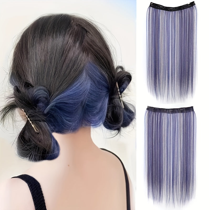 Surprisingly Colorful Hair Patches, Simple and Easy to Operate Straight Clip Style Hair Tie, Naturally Increasing Hair Volume, 20 Inches Long with 8 Color Options, Suitable for Daily Dressing