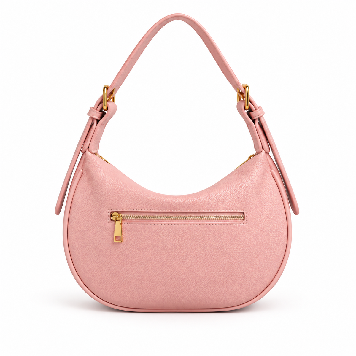Blush Pink Crescent Hobo Shoulder Bag