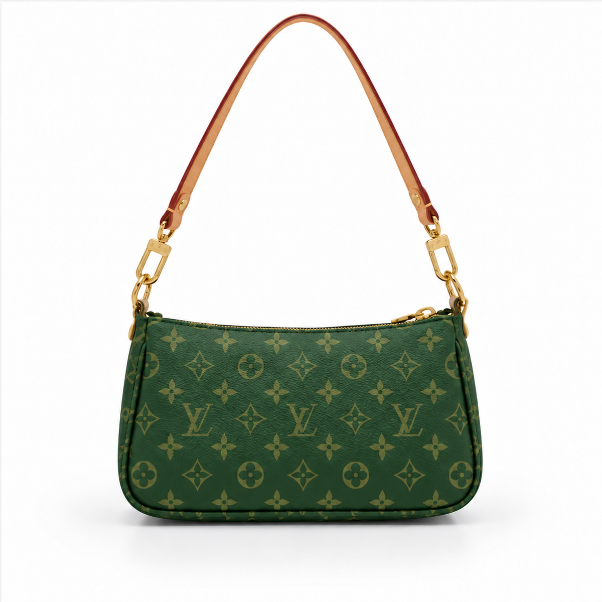 Green Monogram Chain Shoulder Bag