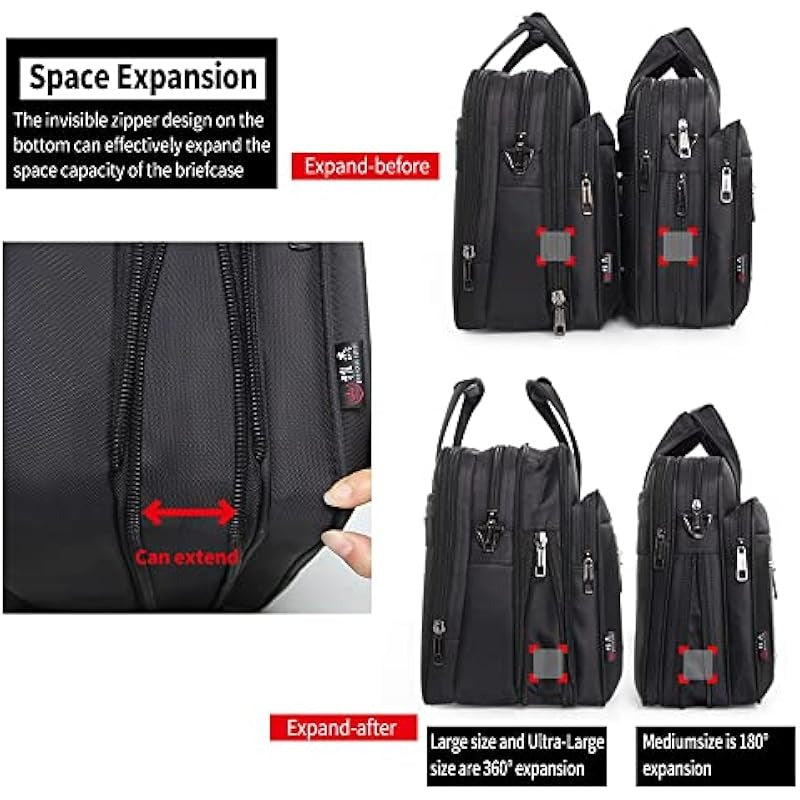 Large Leather Briefcases For Men Canvas Tote Bag Laptop Case Computer Bag Work Bags Business Men's Bag Office