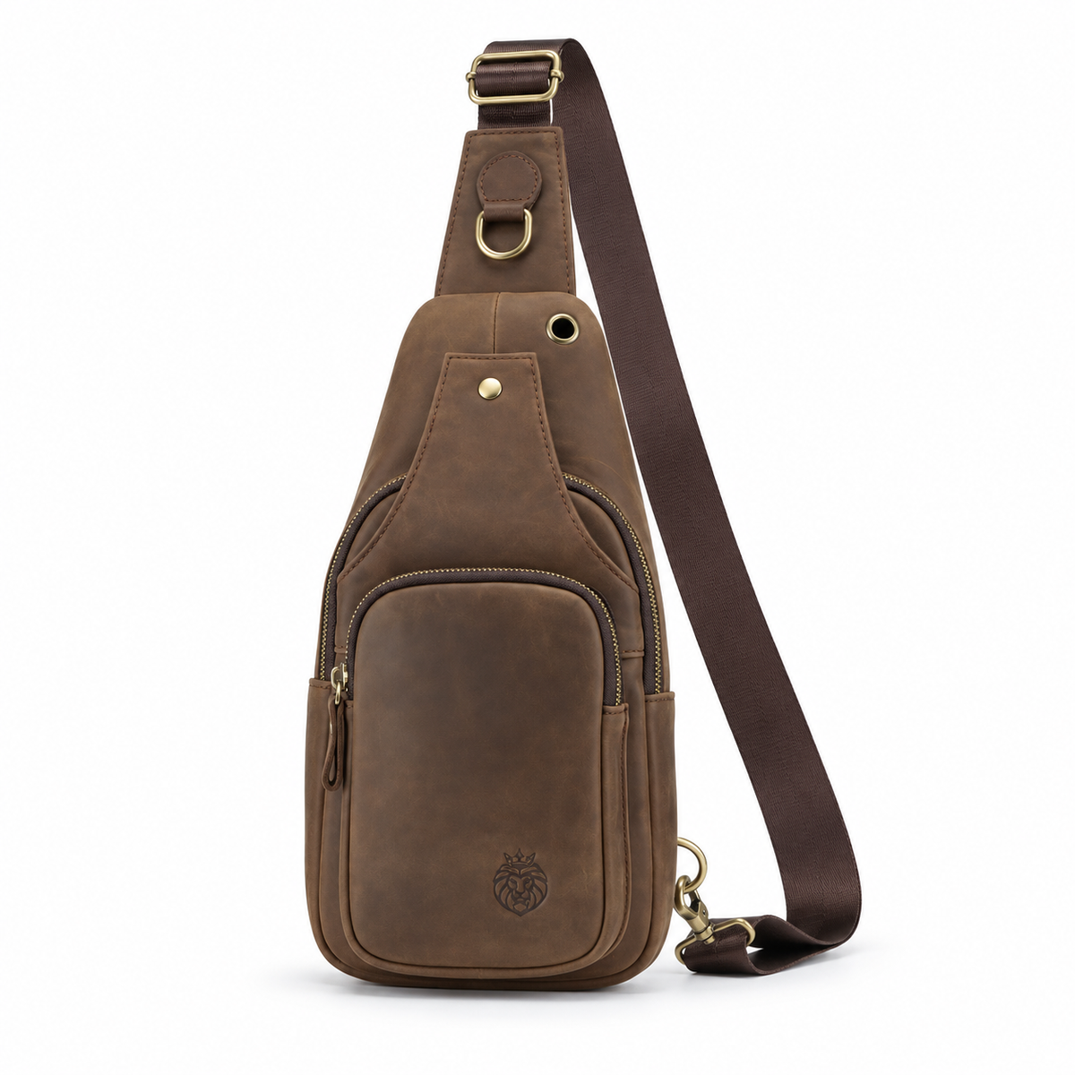 Vintage Coffee Adjustable Crossbody Sling Bag