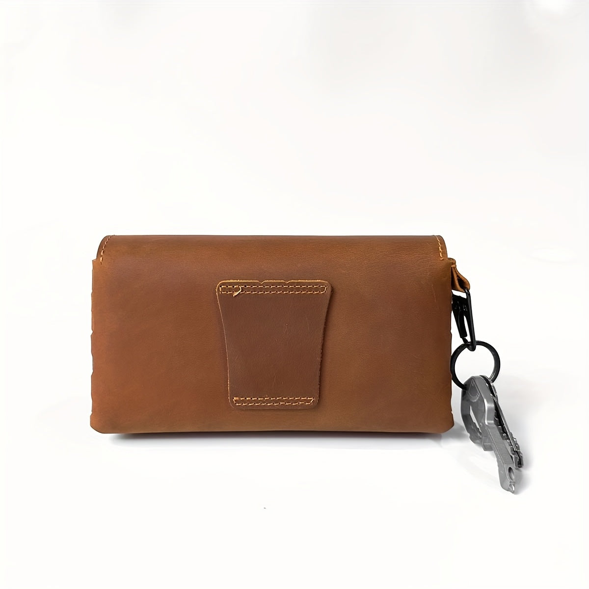Men's Genuine Leather Belt Bag, Stylish And Simple Mobile Phone Bag, Suitable For Hiking, Camping, Outdoor Commuting, Multifunctional Waist Bag