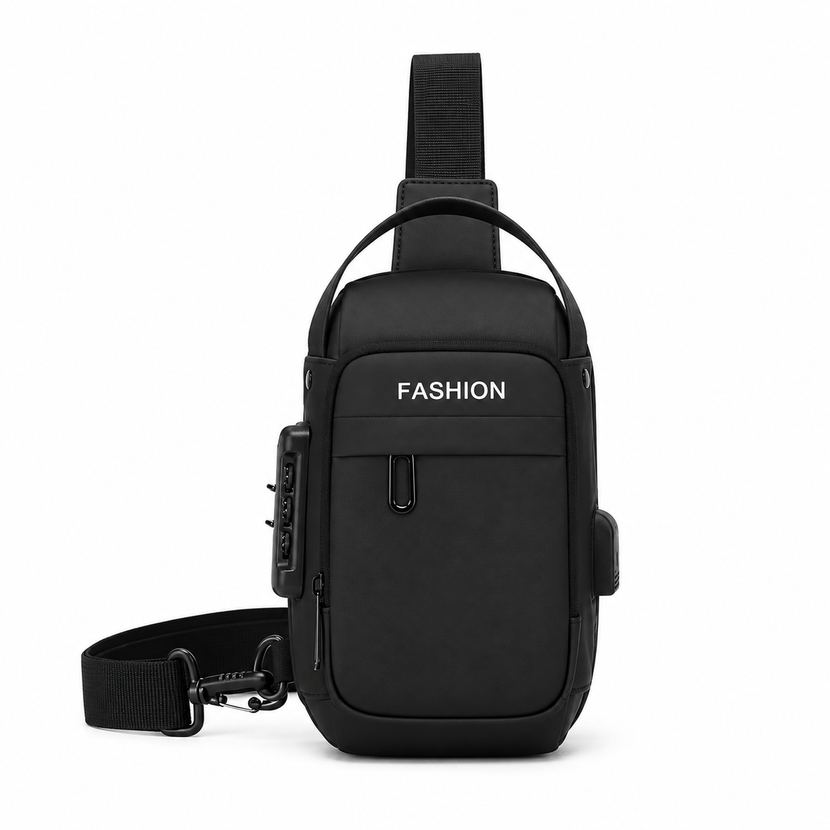 Black Compact Crossbody Sling Travel Bag