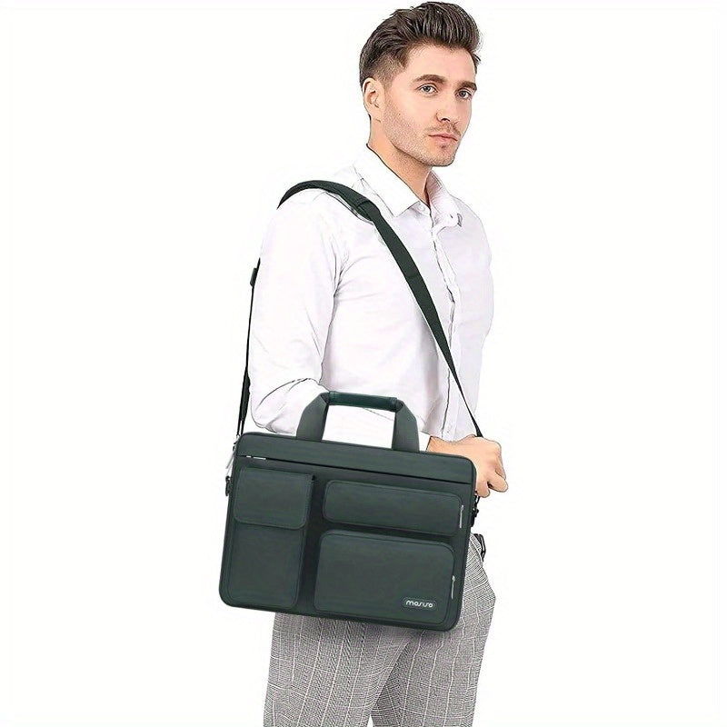 Men Leather Laptop Shoulder Bag Compatible with MacBook Air 15 M4 M3 M2 Pro 16 inch M4 M3 M2 M11515.6 inch Notebook