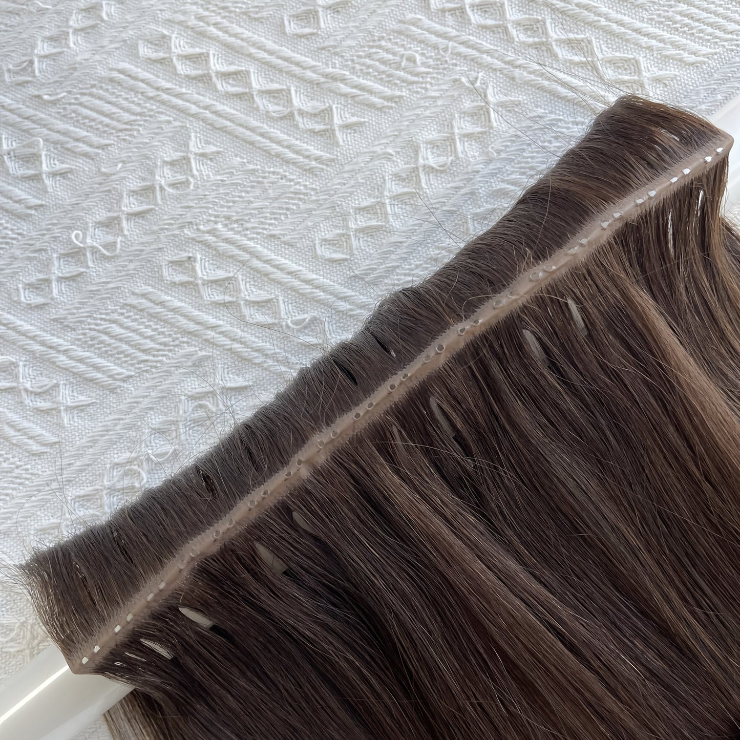 1pc Invisible Hole Human Hair Weft Extensions - Straight Blonde Double Side Weft for Women, 12" - 40g, 16" - 40g, 20" - 50g, 24" - 50g, Natural Hair, Hair Filling|Straight Hair Extensions|Invisible Hole Weft, Hair Wefts