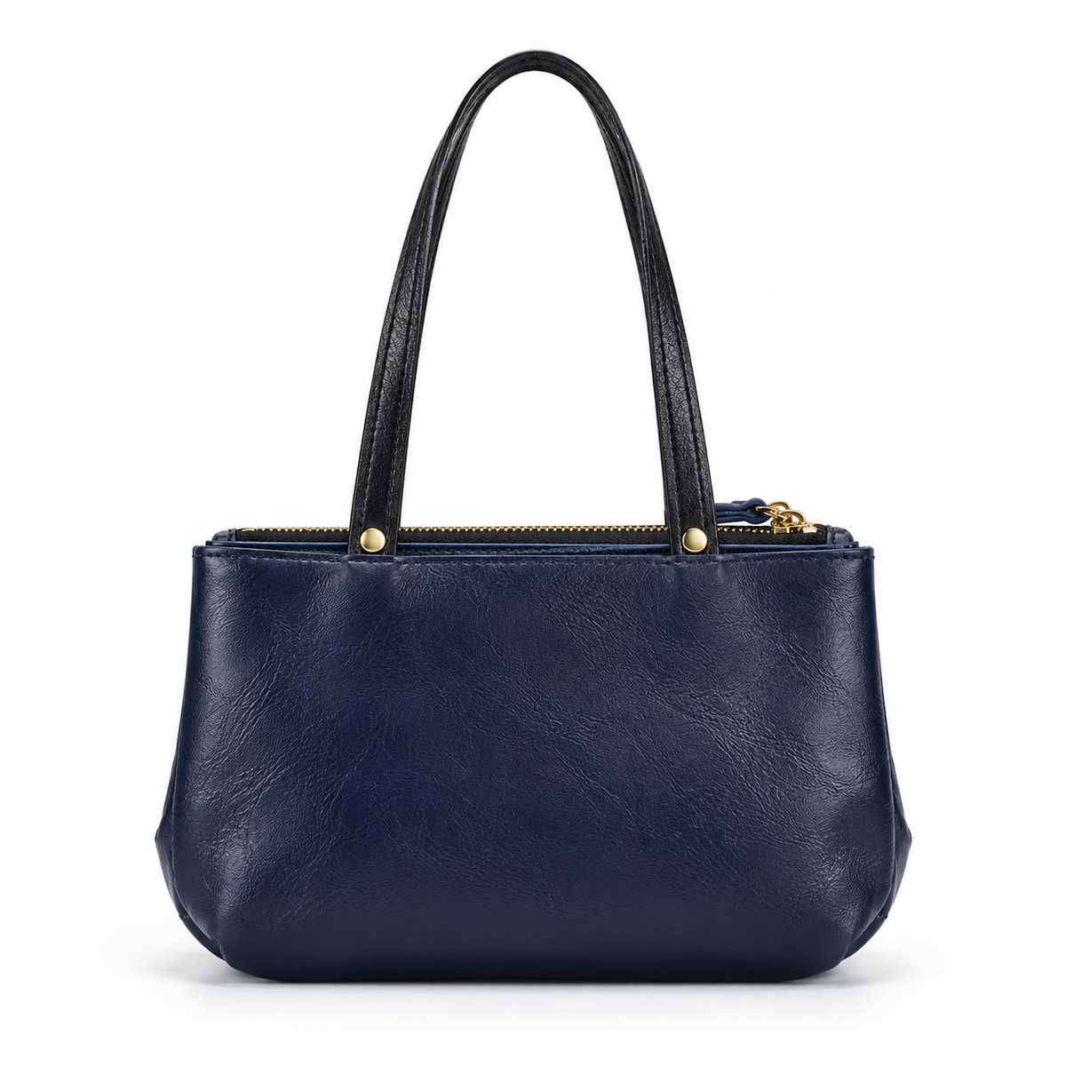 Navy Blue Kiss Lock Clutch Bag