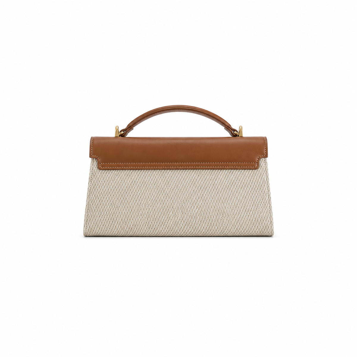 Luxe Woven Leather Top Handle Handbag