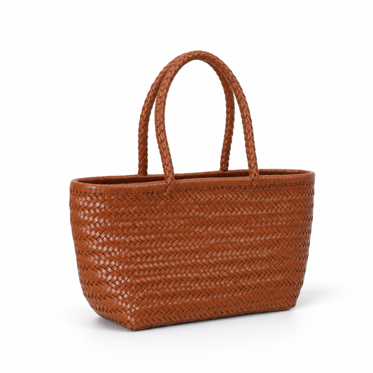 Handwoven Brown Everyday Carry Tote Bag
