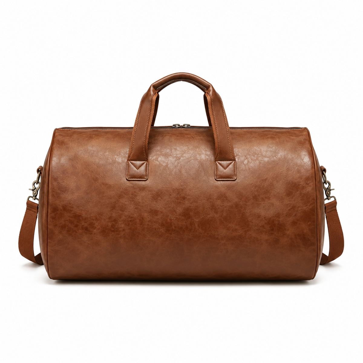Brown Convertible Garment Overnight Travel Bag