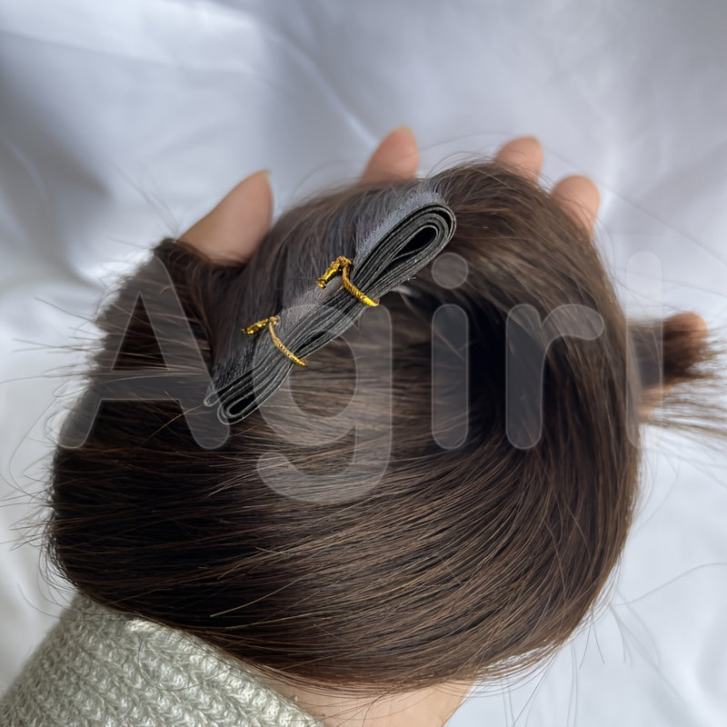 Invisible Long Tape PU Skin Weft Human Hair Bundles No Glue Real Natural Hair Seamless 16inch Weft Hairpieces for Salon Supply