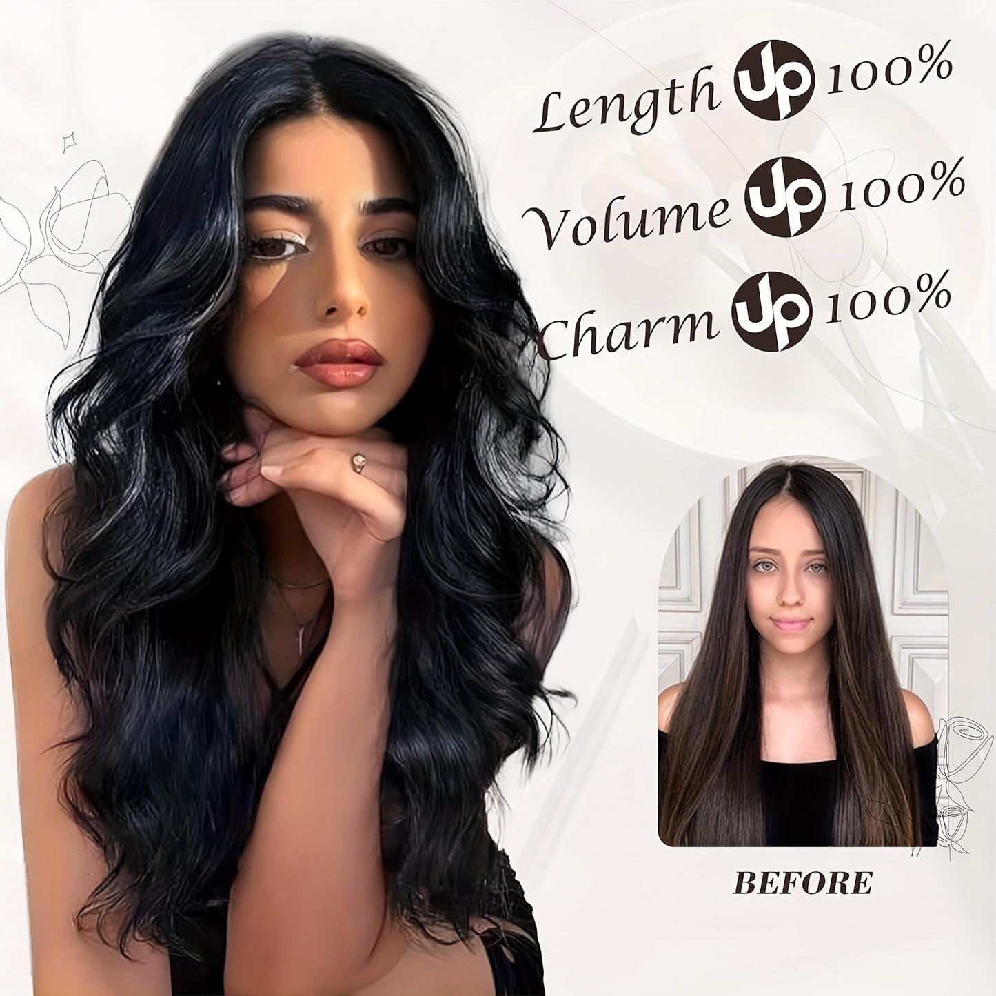 20 Inch Wavy Clip In Hair Extensions For Women