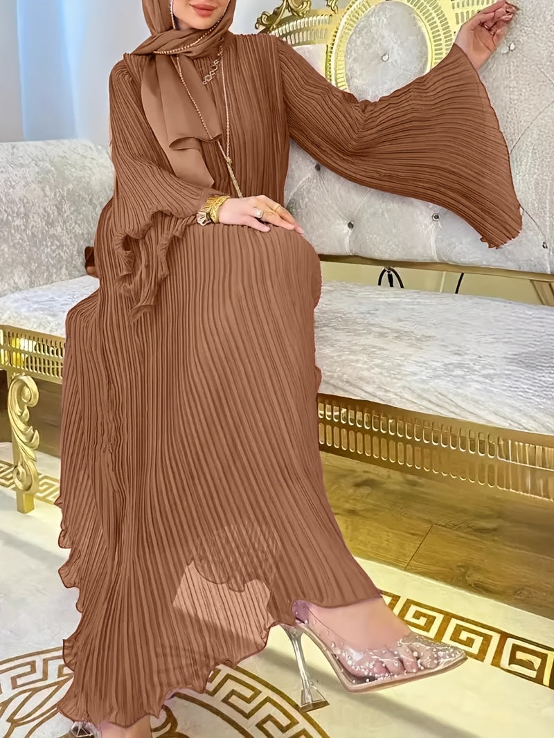 Wrinkled Style Long Palestinian Abaya - Comfortable, Elegant for Casual Wear