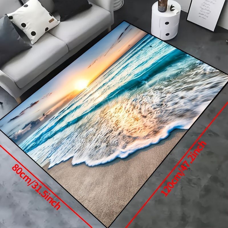 1pc of a Non-Slip Rug That Can Be Washed in a Machine, Suitable for Entryways, Living Rooms, And Bedrooms, As Well As Outdoor Patios And Garden Areas. It Serves As a Decorative Carpet for Home And Room Enhancement