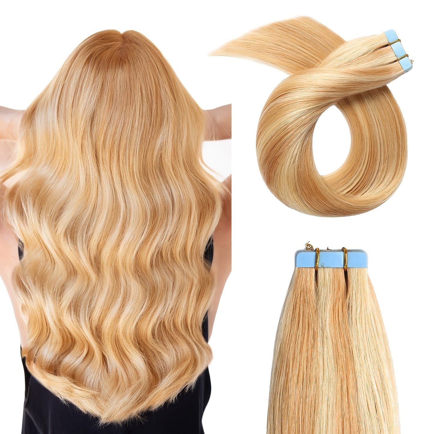 18-26 Inch 20pcs/Pack Remy Straight Invisible Tape Adhesive Hair Extensions