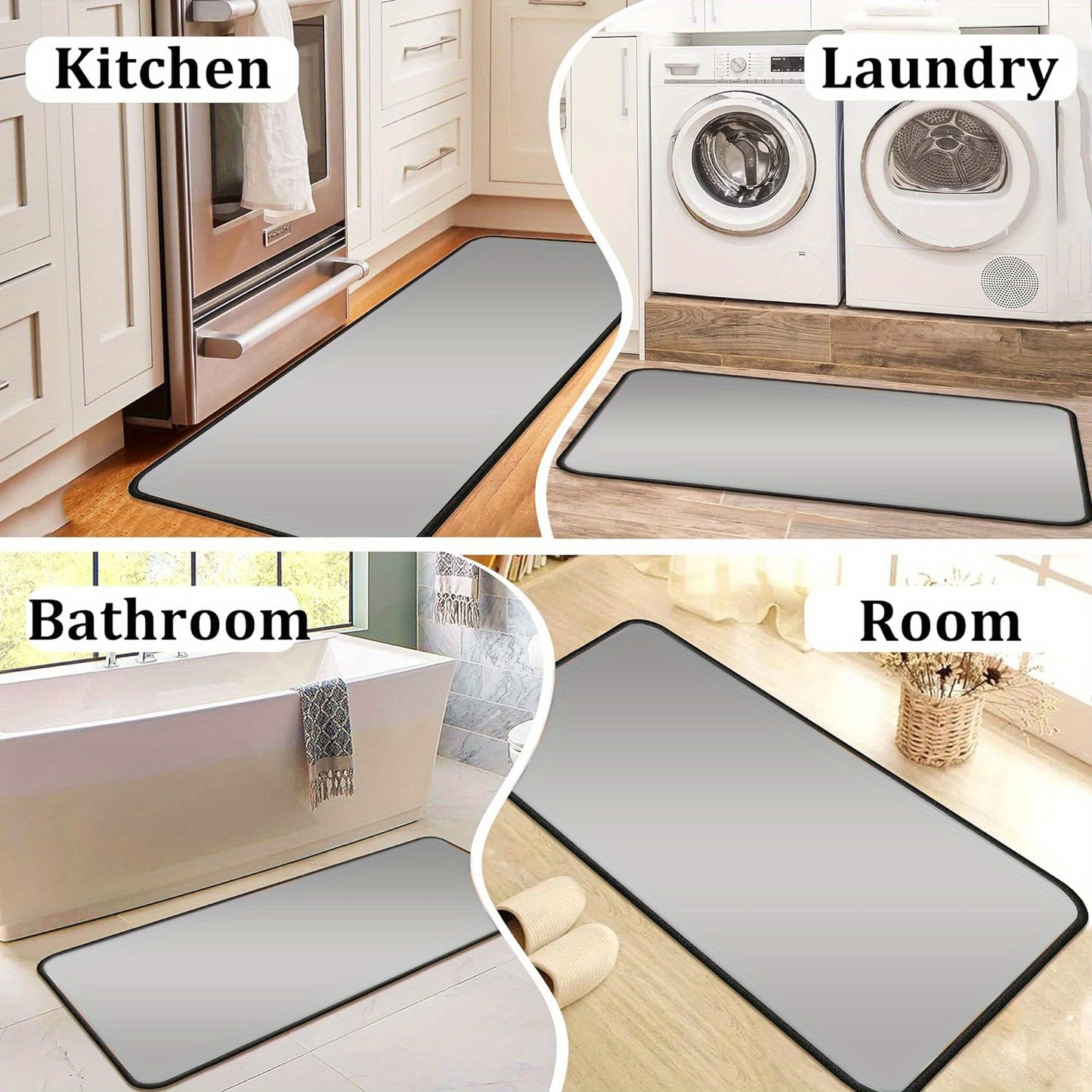 Boho Floral Rugs Door Mat, Living Room and Bedroom Decoration Mat - Home Decoration -Anti-Slip, Washable Entrance Mat with Rubber Backing, Durable Polyester, Ideal for Living Room, Bathroom, Kitchen, Laundry