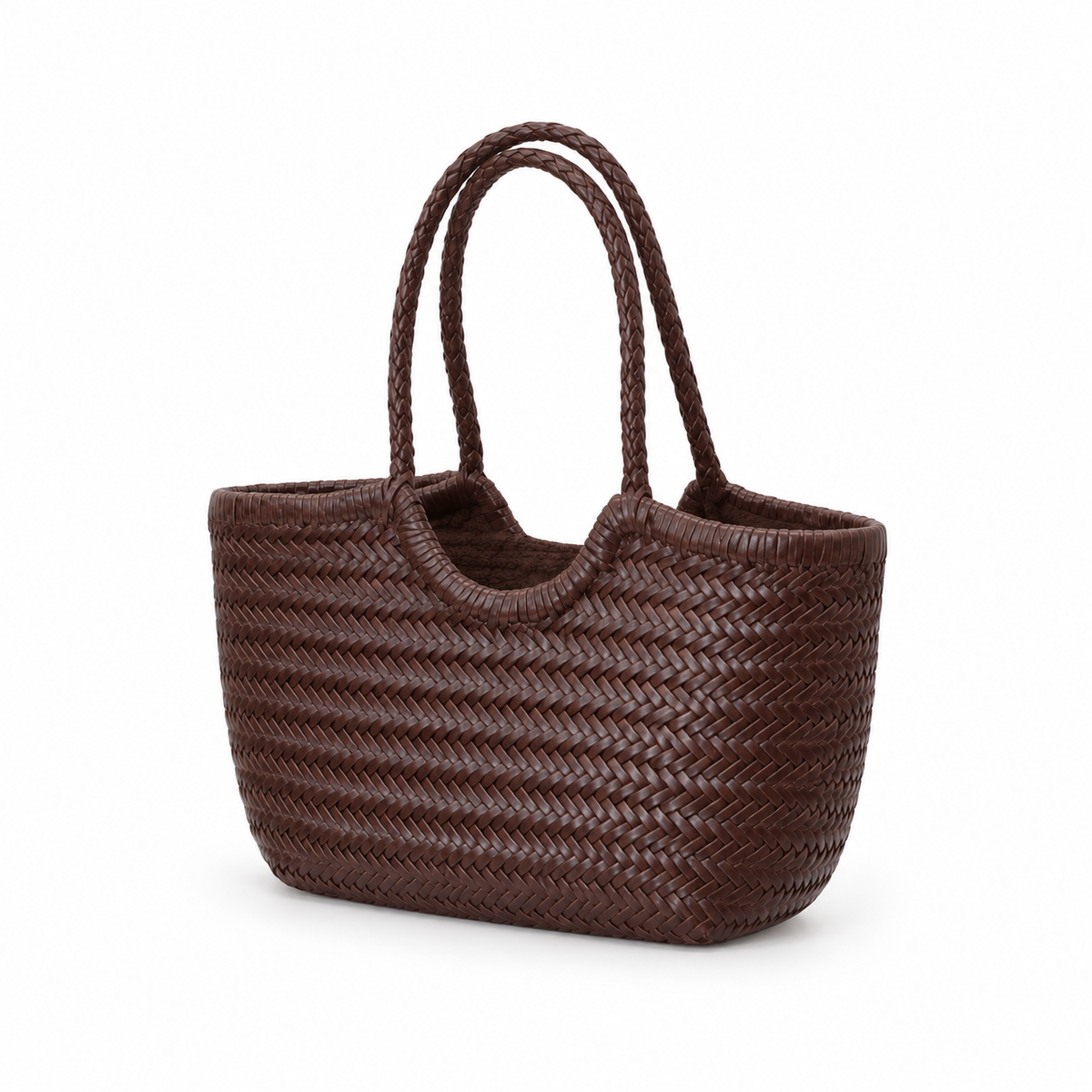 Chocolate Brown Woven Everyday Tote Bag