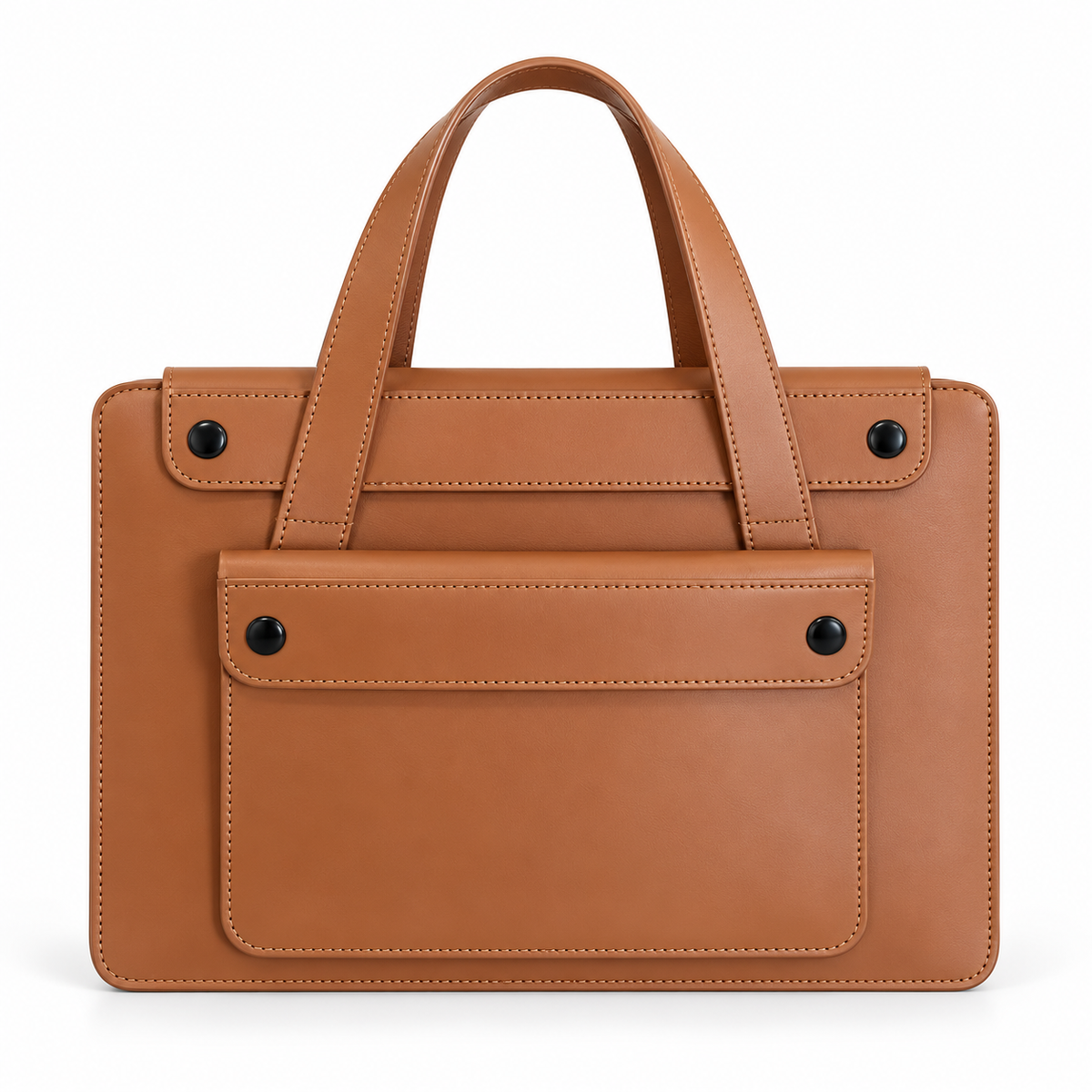Camel Leather Laptop Bag With Handles