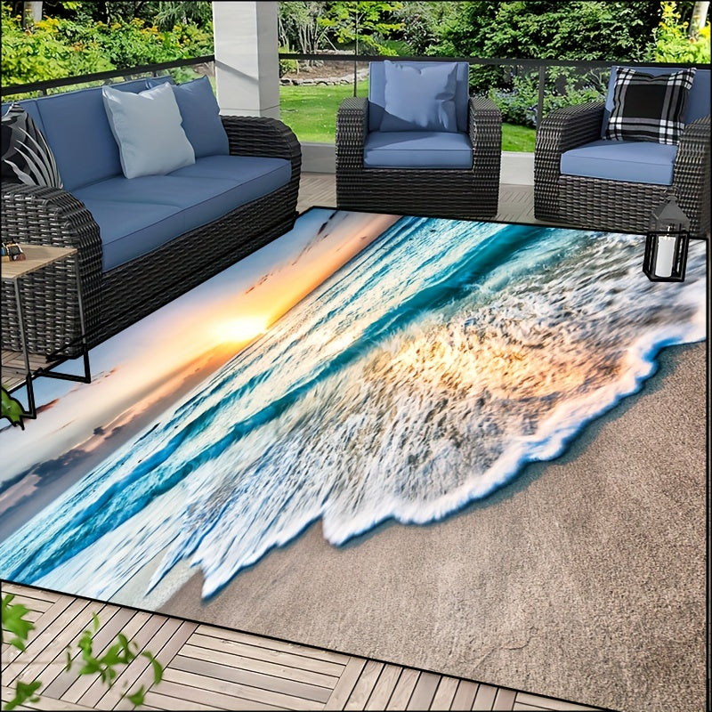 1pc of a Non-Slip Rug That Can Be Washed in a Machine, Suitable for Entryways, Living Rooms, And Bedrooms, As Well As Outdoor Patios And Garden Areas. It Serves As a Decorative Carpet for Home And Room Enhancement