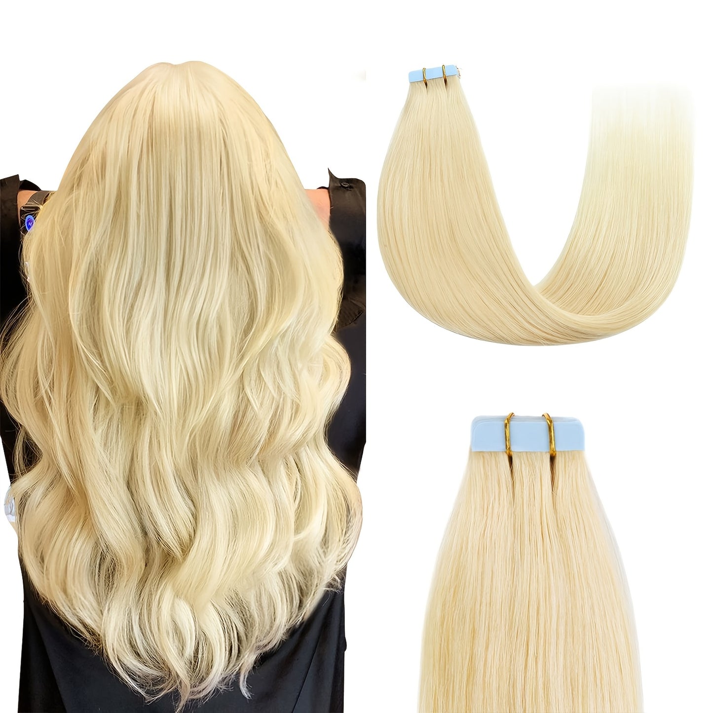 18-26 Inch 20pcs/Pack Remy Straight Invisible Tape Adhesive Hair Extensions