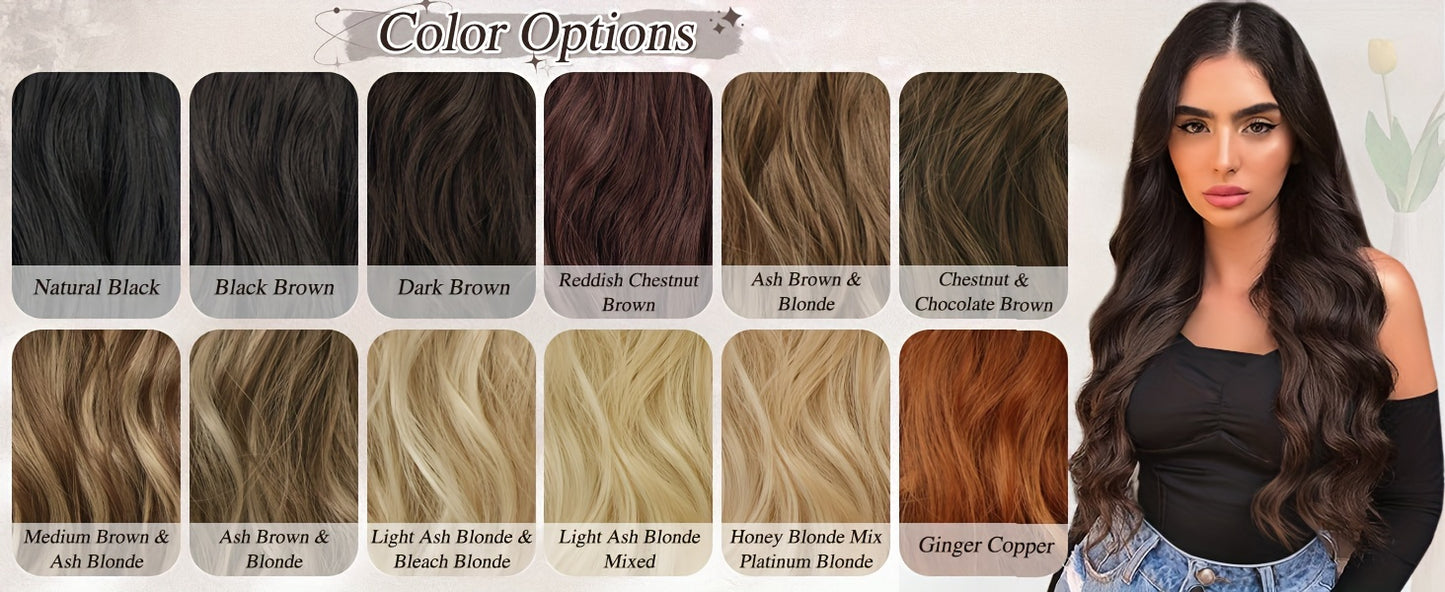 20 Inch Wavy Clip In Hair Extensions For Women