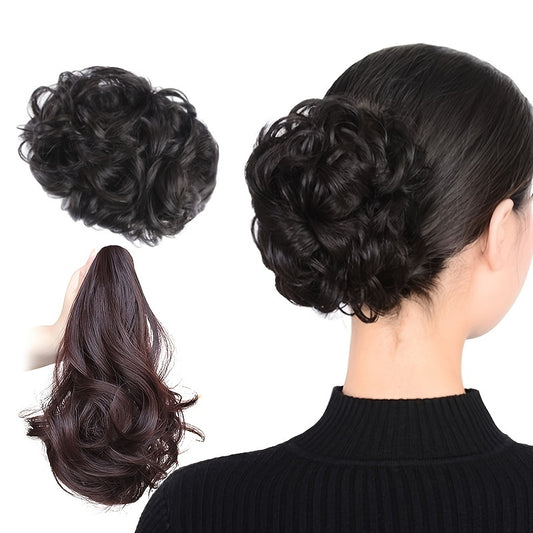 2PCS Women's Grab Clip Ponytail Wig | Hair Extension