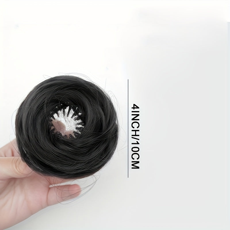 Bird's Nest Meatball Head Wig Hairband Female Shrink Flower Bud Head Grasp Clip Bunting Fluffy Increase Volume Lazy Curling Hair Artifact