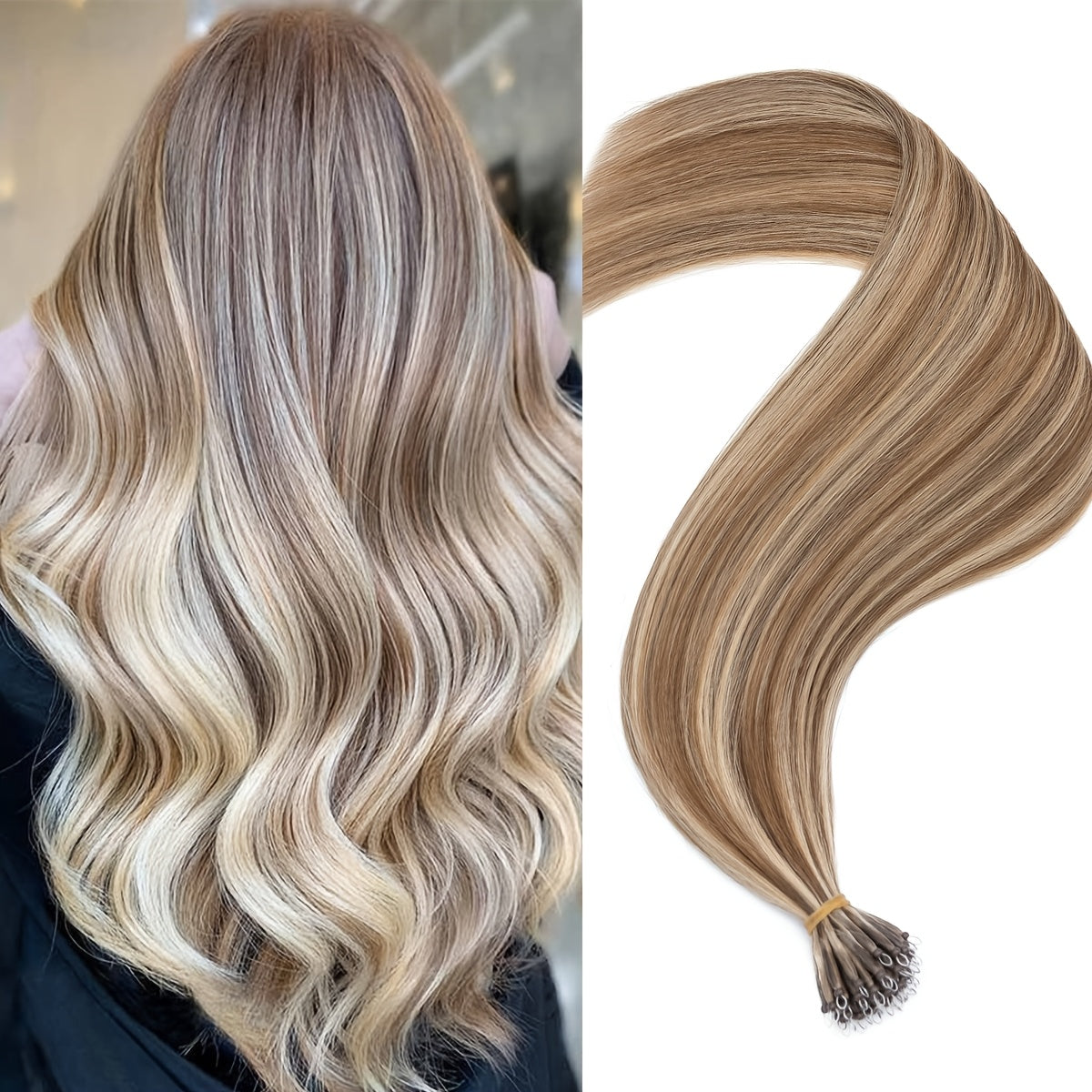 14-24 Inch 100% Remy Human Hair Extension Pre-bonded Micro Nano Rings