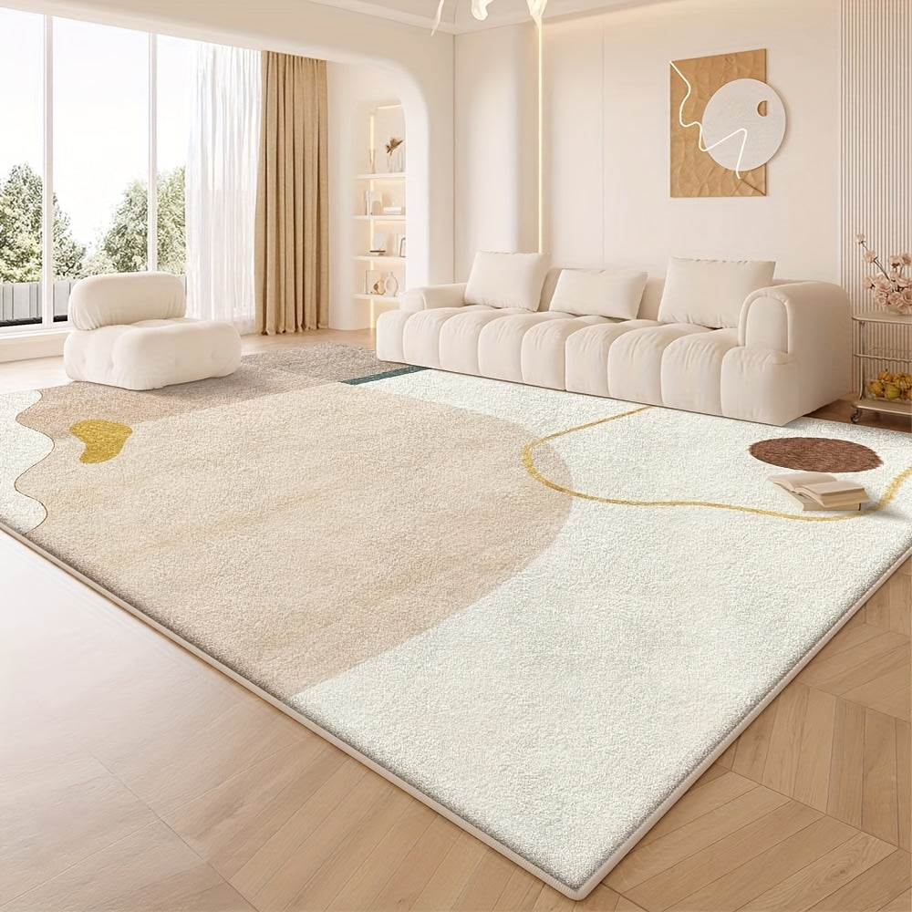 [Luxury Velvet Mat] Luxury Velvet Gradient Mat | 850g/square meter Printed Modern Geometric Pattern, Non-Slip Bottom, Machine Washable - Suitable for Living Room, Bedroom, Office, Restaurant Decoration