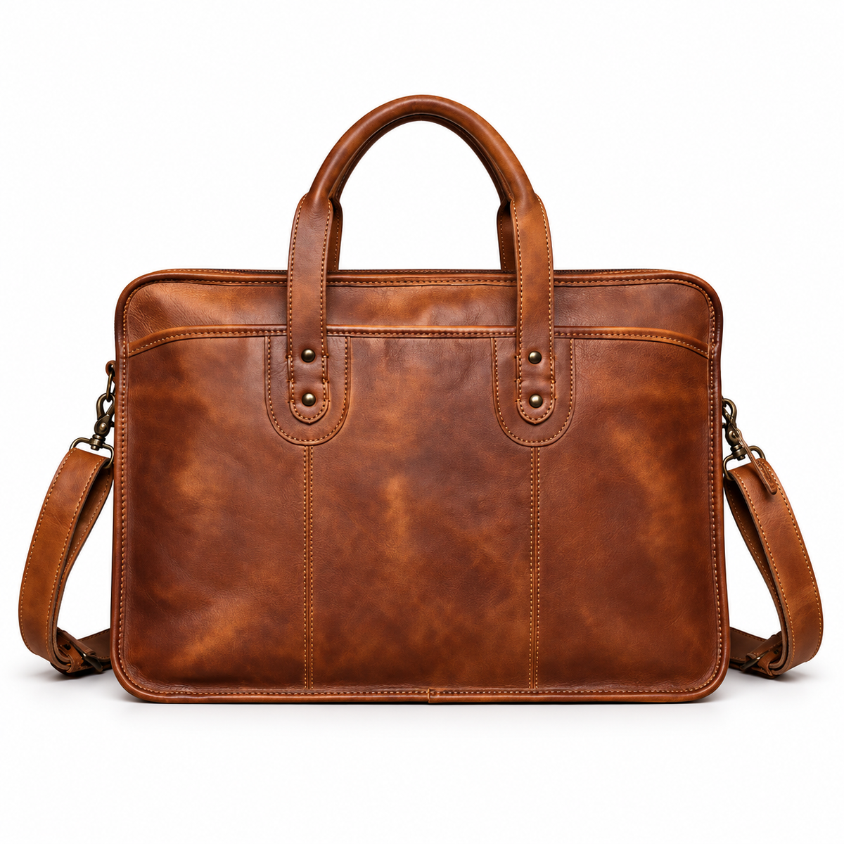 Vintage Brown Executive Briefcase Shoulder Bag