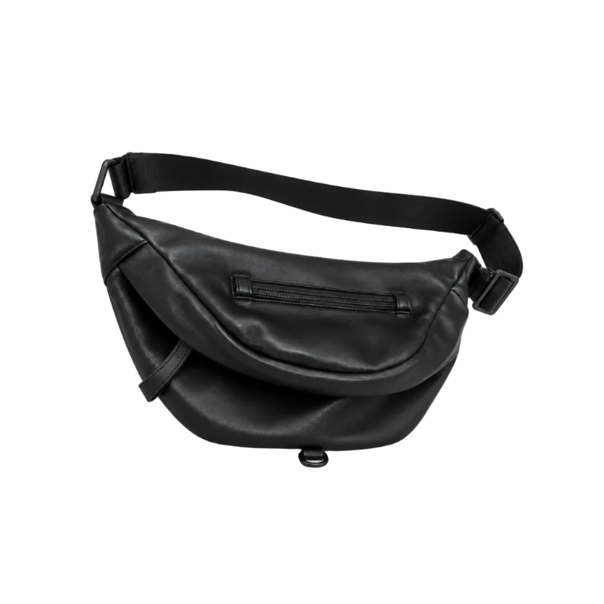 Sleek Black Crescent Crossbody Sling Bag