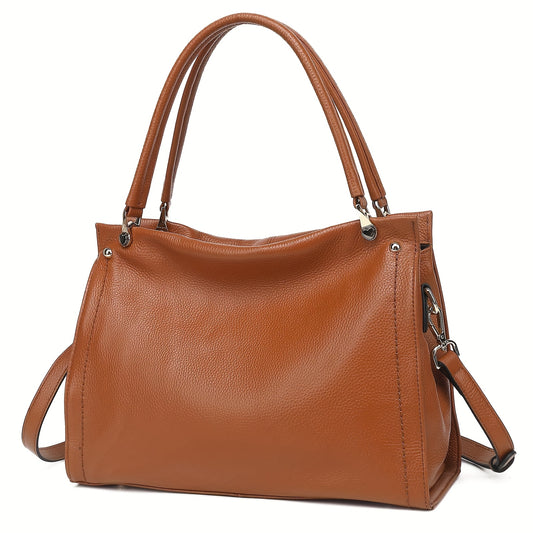 Elegant Leather Handbag, Women's Tote Bag, Versatile Single Shoulder Sling Bag
