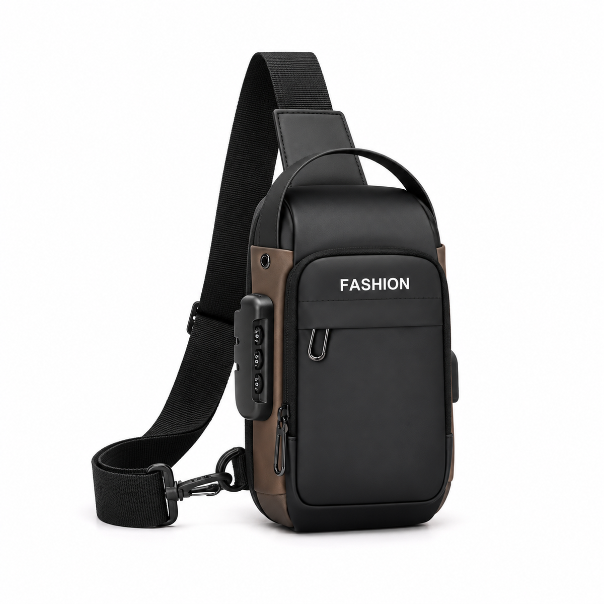 Modern Black Crossbody Sling Chest Bag