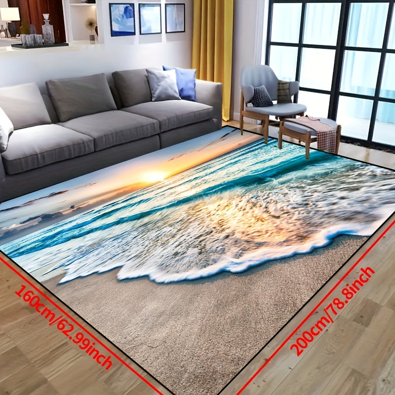1pc of a Non-Slip Rug That Can Be Washed in a Machine, Suitable for Entryways, Living Rooms, And Bedrooms, As Well As Outdoor Patios And Garden Areas. It Serves As a Decorative Carpet for Home And Room Enhancement