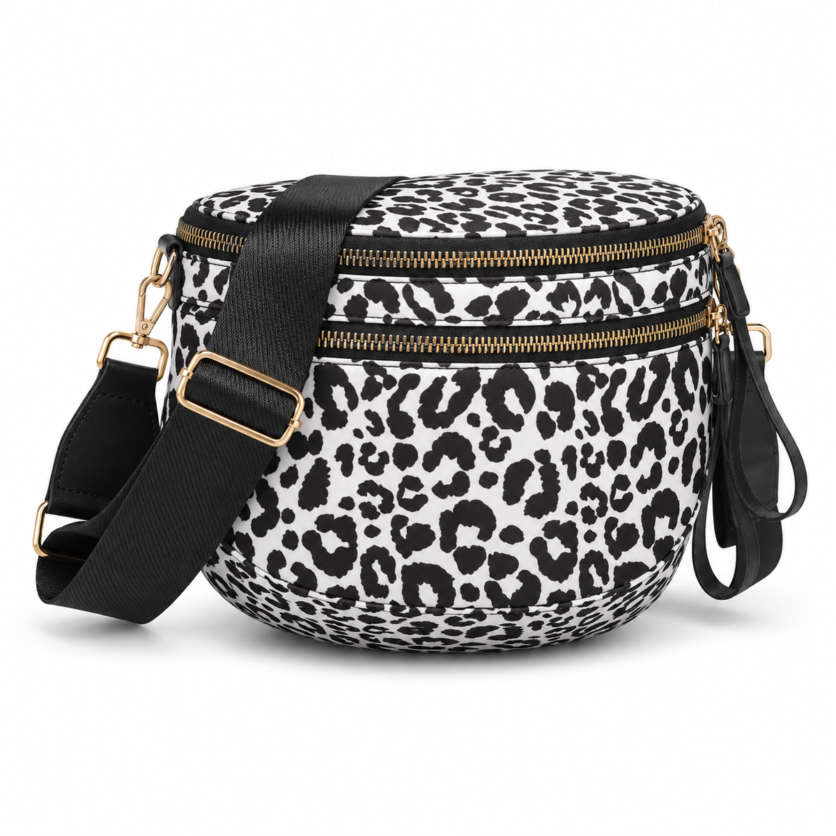 Leopard Print Adjustable Sling Crossbody Bag