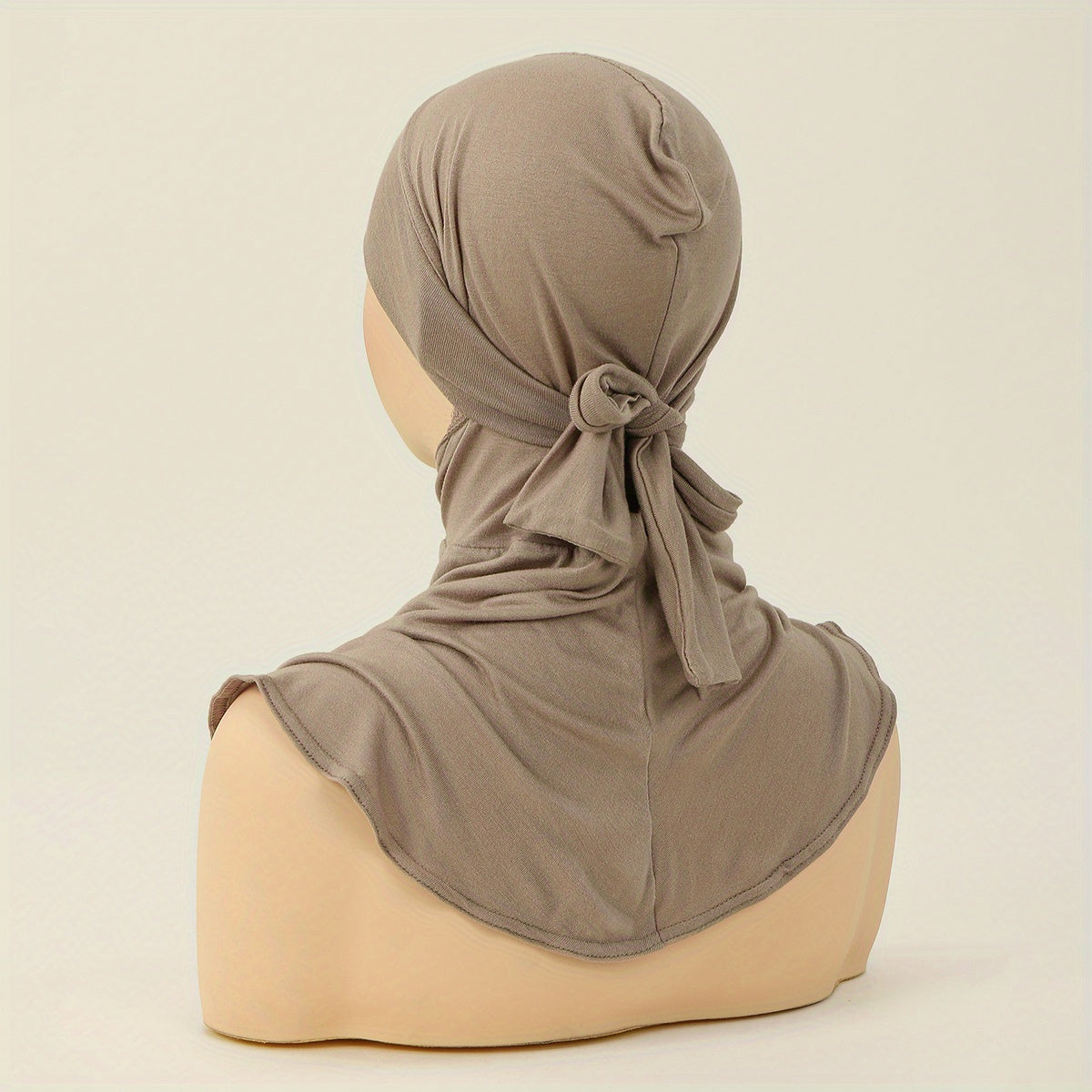 Women's Adjustable Elastic Hijab Scarf - Breathable, Middle Eastern-Inspired Design, Durable Fabric for Ramadan & Daily Wear, White & Black