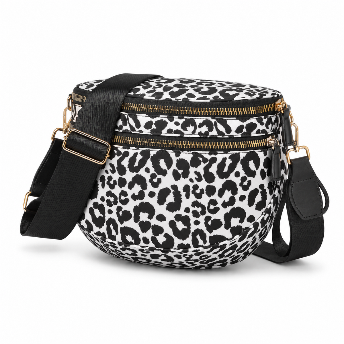 Leopard Print Adjustable Sling Crossbody Bag
