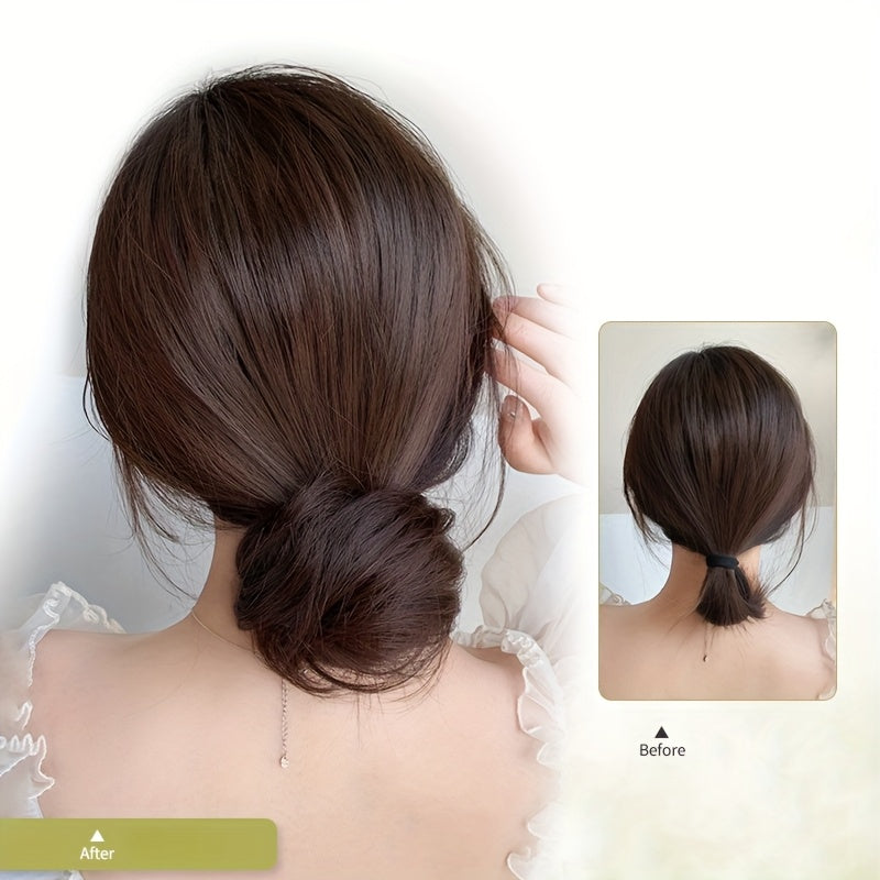Bird's Nest Meatball Head Wig Hairband Female Shrink Flower Bud Head Grasp Clip Bunting Fluffy Increase Volume Lazy Curling Hair Artifact