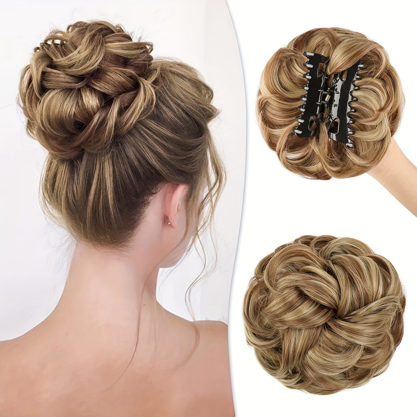 Elegant 6-Inch Synthetic Braided Hair Bun - Soft, Natural-Looking Extensions for Volumizing & Styling - Ideal for Daily Wear, Cosplay Parties & Special Occasions