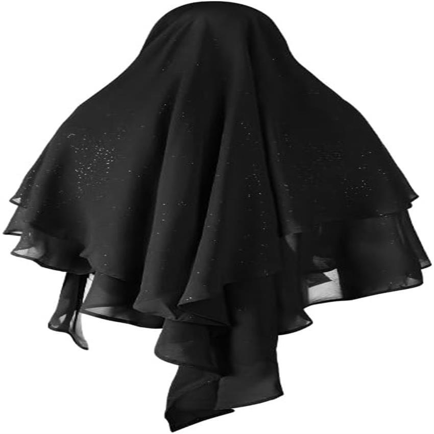 Women's Full Coverage Long Khimar Hijab Niqab - Elegant Islamic Prayer Scarf Wrap, Breathable Chiffon-like Fabric Abaya, for Ramadan, Eid, Daily Prayer & Modest Fashion - Islamic Hijab Clothing