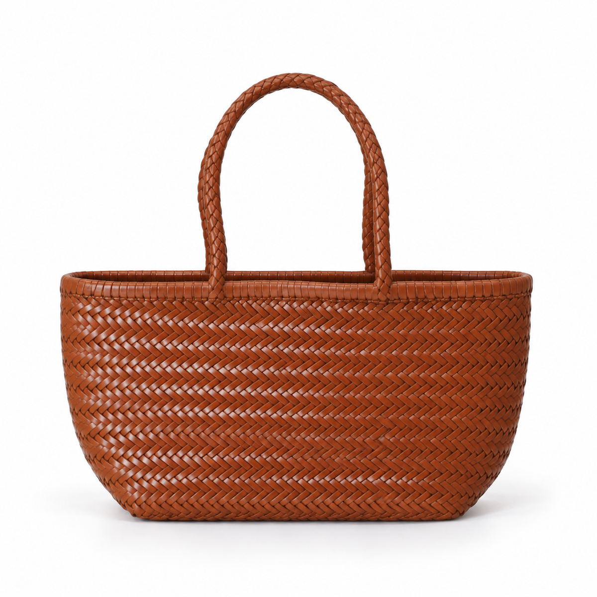 Handwoven Brown Everyday Carry Tote Bag